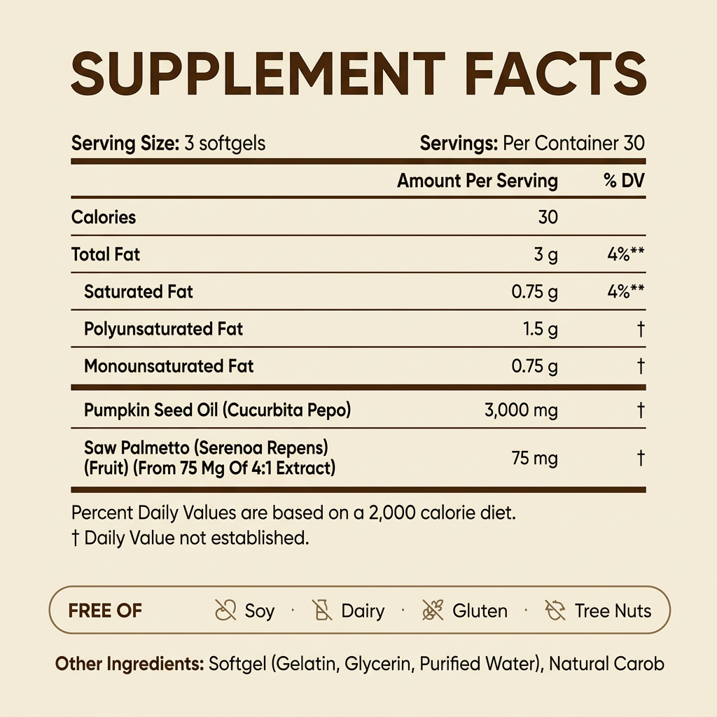 Lustrée Pumpkin Seed Oil Capsules