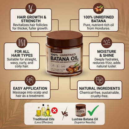Unrefined Batana Oil for Hair Growth & Damage Repair